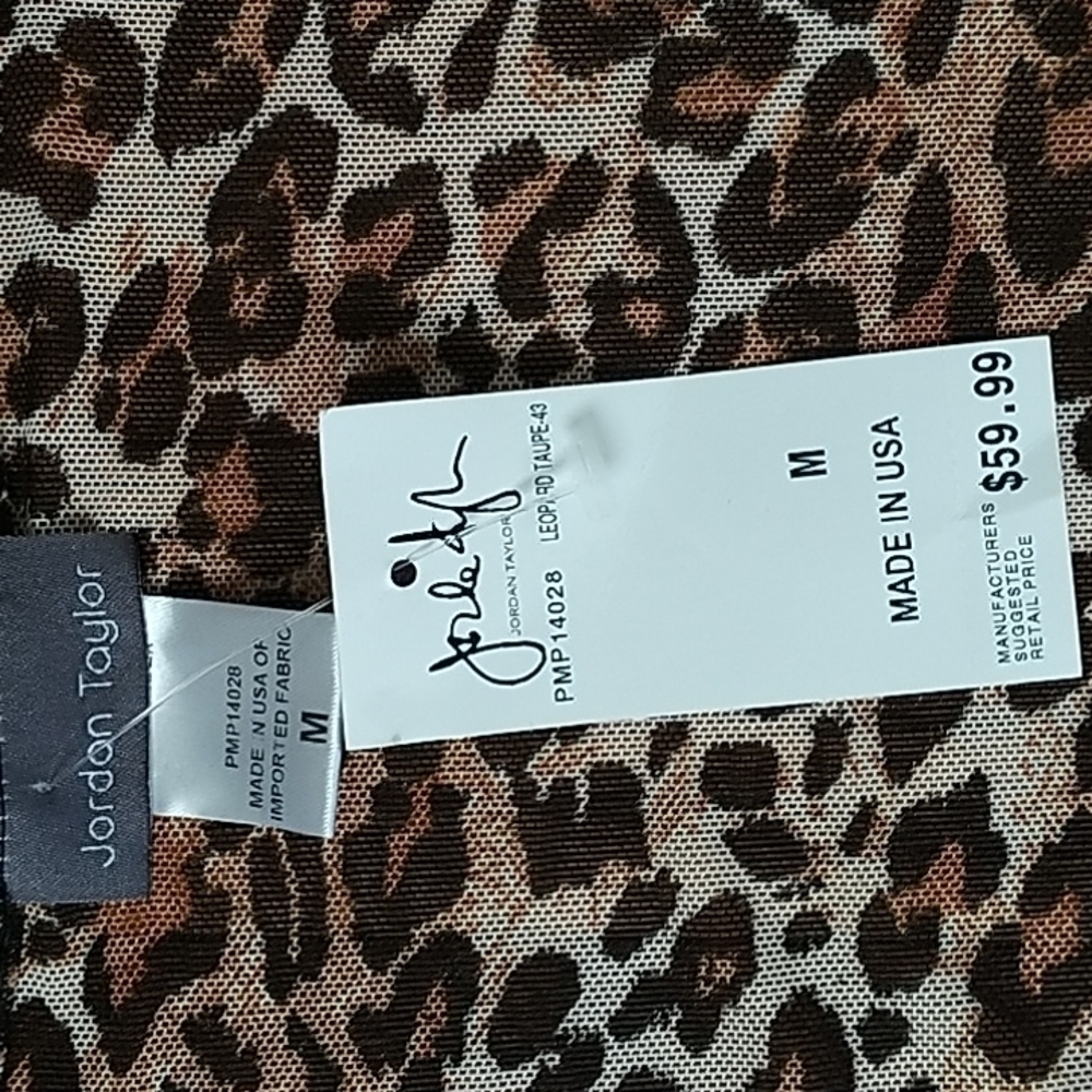 Jordan Taylor V Neck Leopard Print Long sleeve Beach Cover up M - Picture 4 of 10
